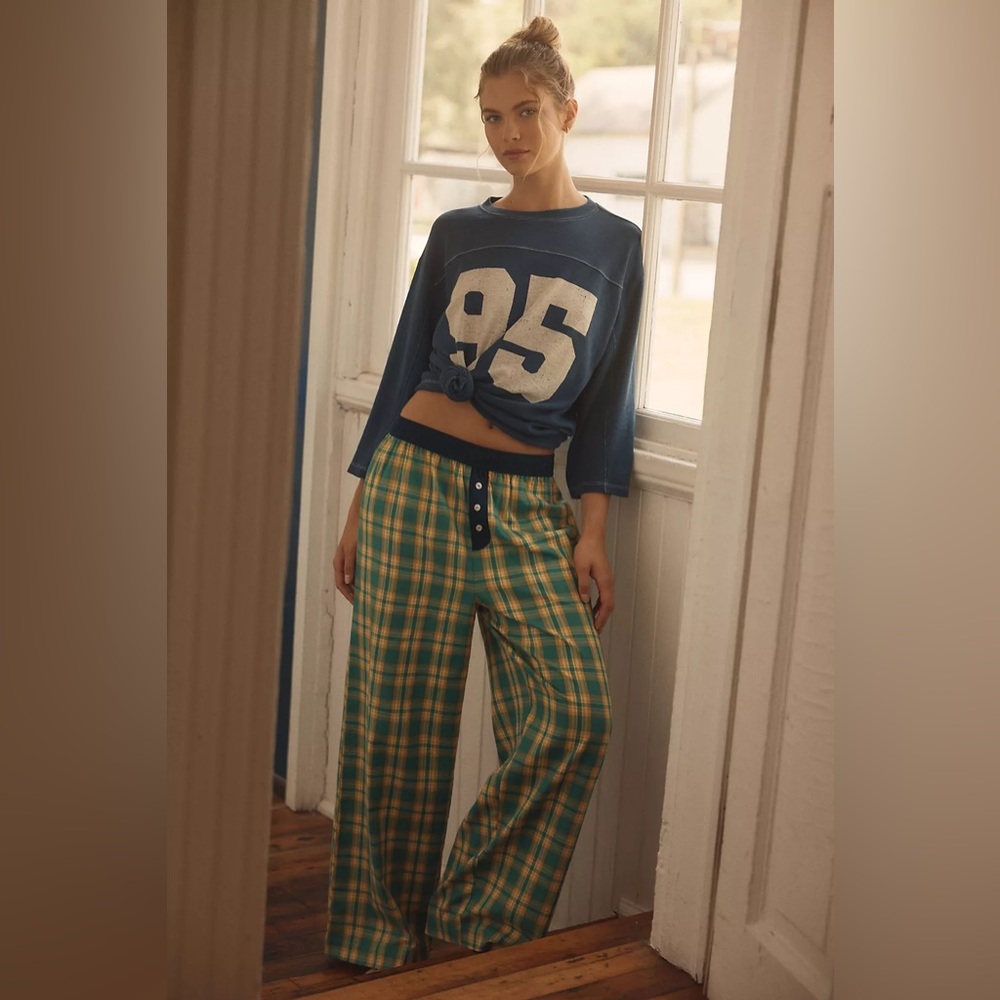 Anthropologie Wren Flannel Boxer Pants by LyreBird